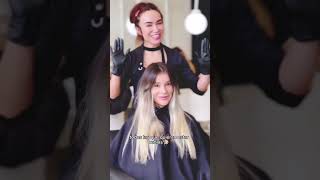 Transformación de coloración del cabello castaño claro blonde haircolor balayage [upl. by Mcintosh]