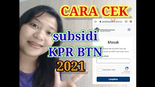 cara cek subsidi bunga KPR BTN 2021 [upl. by Lise883]