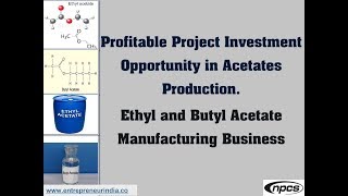 Profitable Investment Opportunity in Acetates Production  Ethyl amp Butyl Acetate Manufacturing [upl. by Iphagenia]