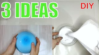 3 DIY plaster of paris craft ideas for home decor with plastic wastes balloon and canvas [upl. by Eugnimod158]