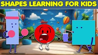 Learn 5 Basic 2D Shapes in 5 Minutes for Kids  Giggles and Grapes [upl. by Schouten]