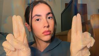 ASMR Fast eye exam to distract your brain and give you tingles👀👓 gloves on and off [upl. by Bascio122]