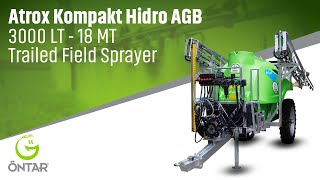 ÖNTAR  Atrox Kompakt Hidro AGB 3000 LT  18 MT Trailed Field Sprayer Usage Video [upl. by Neirda526]