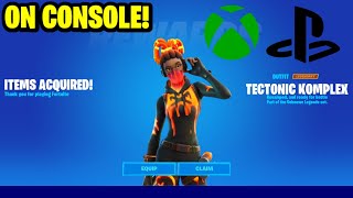 How To Get The VOLCANIC ASSASSIN PACK On CONSOLE Tectonic Komplex Skin in Fortnite [upl. by Keating]