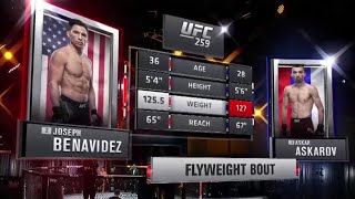 JOSEPH BENAVIDEZ VS ASKAR ASKAROV FULL FIGHT UFC 259 [upl. by Kcub10]