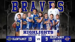 4th Grade Olentangy 19 vs Olentangy Orange 9 Highlights  January 14 2024 [upl. by Llehsad660]