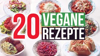 20 VEGANE REZEPTE  Was Veganer essen  schnell amp einfach [upl. by Vassily688]