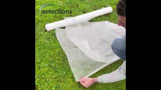 Selections Fleece Garden Plant Frost Protection Sheet 2m x 20m  10 Metal Pegs 20gsqm [upl. by Savick]