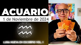 ACUARIO  Horóscopo de hoy 1 de Noviembre 2024 [upl. by Giacobo]