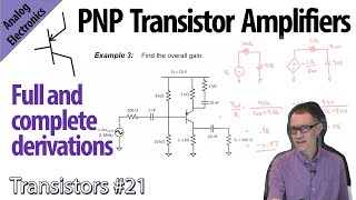 PNP Amplifier Examples 21Transistors [upl. by Ittak]