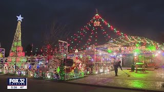 Massive Christmas display lights up Tinley Park [upl. by Myrta]