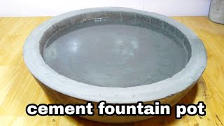 Cement pot  How to make Amazing cemented waterfall fountain pot at Home  Cement Pot making video [upl. by Gader242]