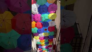 ☂️ An Umbrellas Street In Peñafiel 🇪🇸 [upl. by Col]