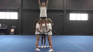 Basic Cheerleading Stunt Progression Gut Stand [upl. by Vergil]