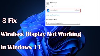 Wireless Display Not Working on Windows 11  3 Fix [upl. by Ailima]