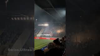 FC Sion performance away in Lausanne against Lausanne Sport 23112024 fcsion swissultras [upl. by Auqinom]