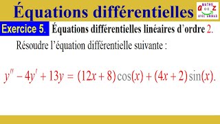 Equations différentielles du second ordre Exercice corrigé [upl. by Krutz]