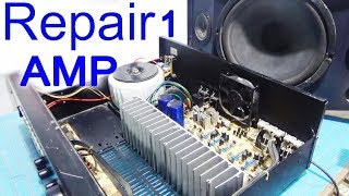 how to repair amplifier no sound Part1 [upl. by Adaynek]