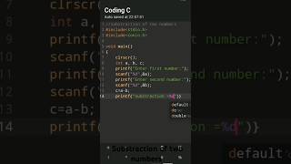 2 c programmingSubtraction of two numbers in c programming languagecodinglearncodingcodewithme [upl. by Gerhardt]