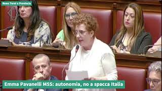 Emma Pavanelli M5S autonomia no a spacca Italia [upl. by Etak]