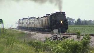 UP 3985 Challenger 4664  HiBall near Rock Creek IA  20020618 [upl. by Gwenny]