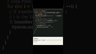 Factors of A Number by java program [upl. by Matronna]