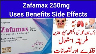 Azithromycin 250mg Tablet Uses in Urdu hindi l Zafamax Capsule 250 mg Review [upl. by Gerri]