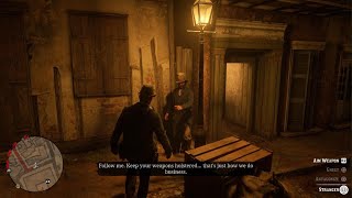 Red Dead Redemption 2  How to get your money back from Saint Denis robbers [upl. by Ahnavas]