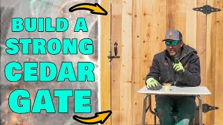 How To Build A Simple amp Sturdy Cedar Fence Gate Using Steel Fence Posts [upl. by Attelrak966]