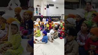 Teaching Kidskhalsa kids sikh sikhism gurudwara waheguru shorts gurunanakdevji punjabikids [upl. by Eelir]