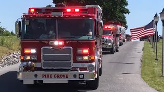 Apparatus Leaving Lebanon County Firefighters Parade 2018 [upl. by Ibok]