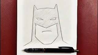 The Easiest drawing ever  how to draw Batman stepbystep [upl. by Ahsinnor266]