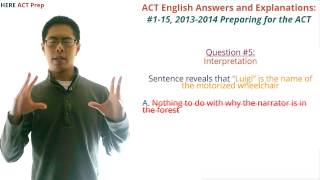 ACT English Practice Test Unlocked 115 20132014 Preparing for the ACT Booklet [upl. by Enitsugua94]