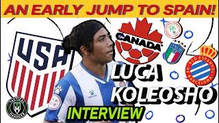 Will the CanMNT take another TOP USMNT prospect  Interview with Luca Koleosho [upl. by Malvia]