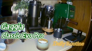 Gaggia Classic Evo Pro amp Niche Zero I Daily Routine [upl. by Cohn]