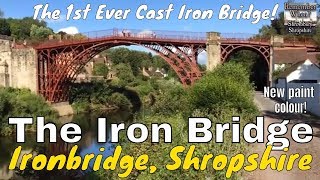 The Iron Bridge Ironbridge in the River Severn Gorge UK  Origin of the Industrial Revolution [upl. by Somar]