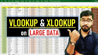 How To Apply VLOOKUP and XLOOKUP Formula on Large Data in Excel Hindi excel [upl. by Johann]