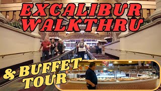 Excalibur Las Vegas Walkthrough amp Buffet Tour [upl. by Guildroy]