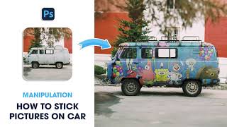 Adobe Photoshop 2024  Tutorials How to stick pictures on car [upl. by Mirabella]