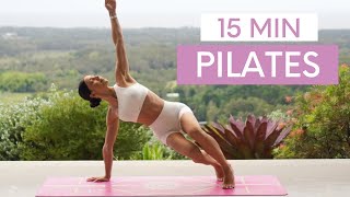 15 MIN EXPRESS PILATES WORKOUT  AtHome Mat Pilates No Equipment [upl. by Llennhoj287]