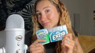 ASMR gum chewing and whisper ramble  tapping and chewing sounds [upl. by Clova156]