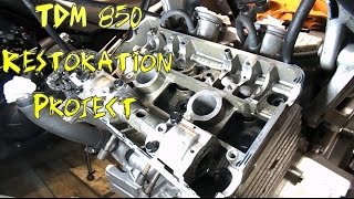 TDM 850 restoration Part 3 Valve clearances [upl. by Redienhcs520]