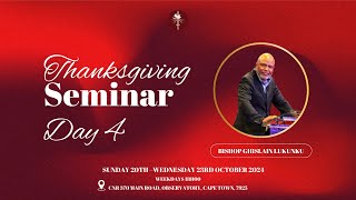 Thanksgiving Seminar Day 4  Bishop Ghislain Lukunku [upl. by Eisserc404]