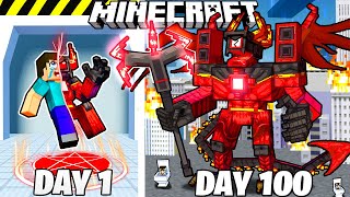 I Survived 100 Days as a DEMON TITAN in Minecraft [upl. by Damian]