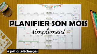 PLANIFIER SON MOIS  Planning mensuel à IMPRIMER [upl. by Killion25]