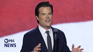 WATCH Rep Matt Gaetz speaks at 2024 Republican National Convention  2024 RNC Night 3 [upl. by Elyagiba]