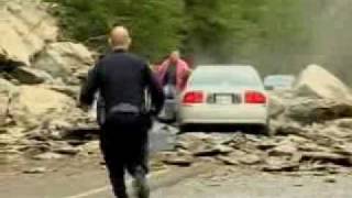 Man drives into a rockslide [upl. by Nurav719]