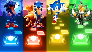 Sonic Exe 🆚 Sonic Organis 🆚 Nine Tails 🆚 Sonic Tails Hedgehog Tiles Hop EDM Rush [upl. by Ilene]