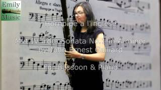 Grade 4 Bassoon  Sonata No1 by Galliard Mvt 4 Hornpipe a linglese [upl. by Castillo]