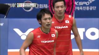 Victor Korea Open 2016  Badminton QF M1MD  LeeYoo vs KamSon [upl. by Stempson]